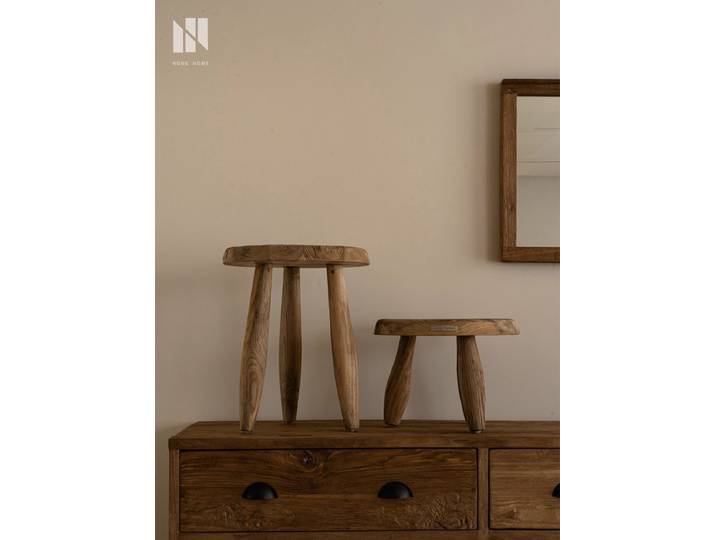Rétro nostalgie usage domestique bois massif créativité personnalité petit tabouret salon changement chaussures usage spécial petit tabouret rond