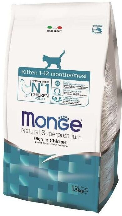 Monge & C. Monge Gatto Natural Superpremium 1/12mesi Pollo 1,5kg
