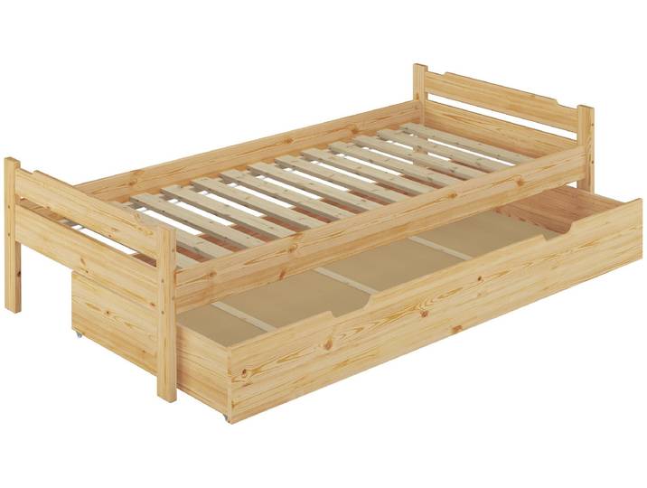 Massivholz-Einzelbett für Kinder und Jugendliche Kiefer 80 x 200 cm