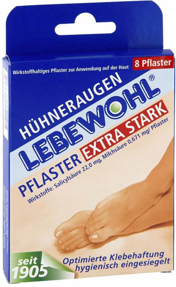 Lebewohl Hühneraugenpflaster extra stark 8stk