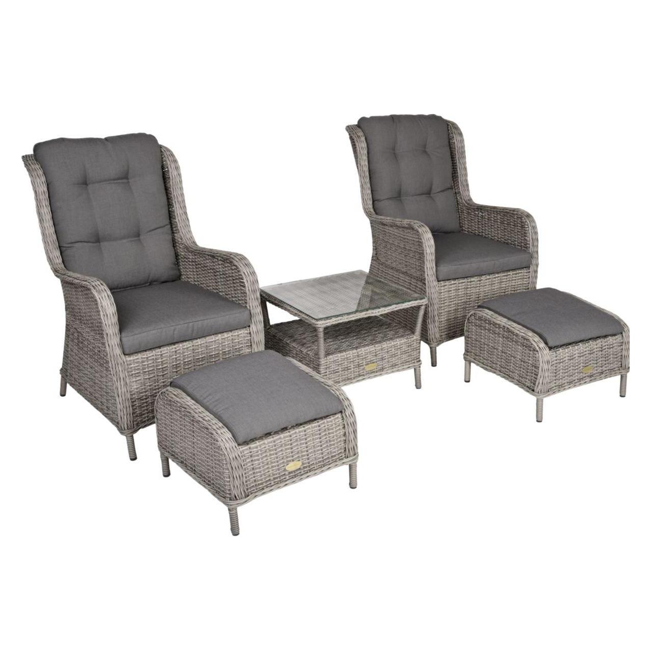 Garden Pleasure Loungegruppe Valencia grau (970383)