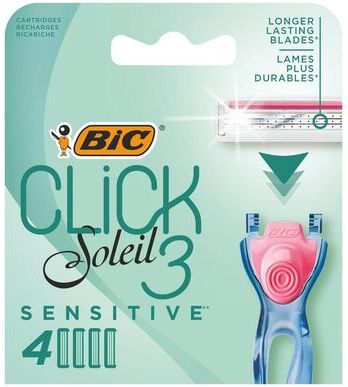 Bic Recargas Cabo Lâmina Click 3 Soleil Sensitive 4 un