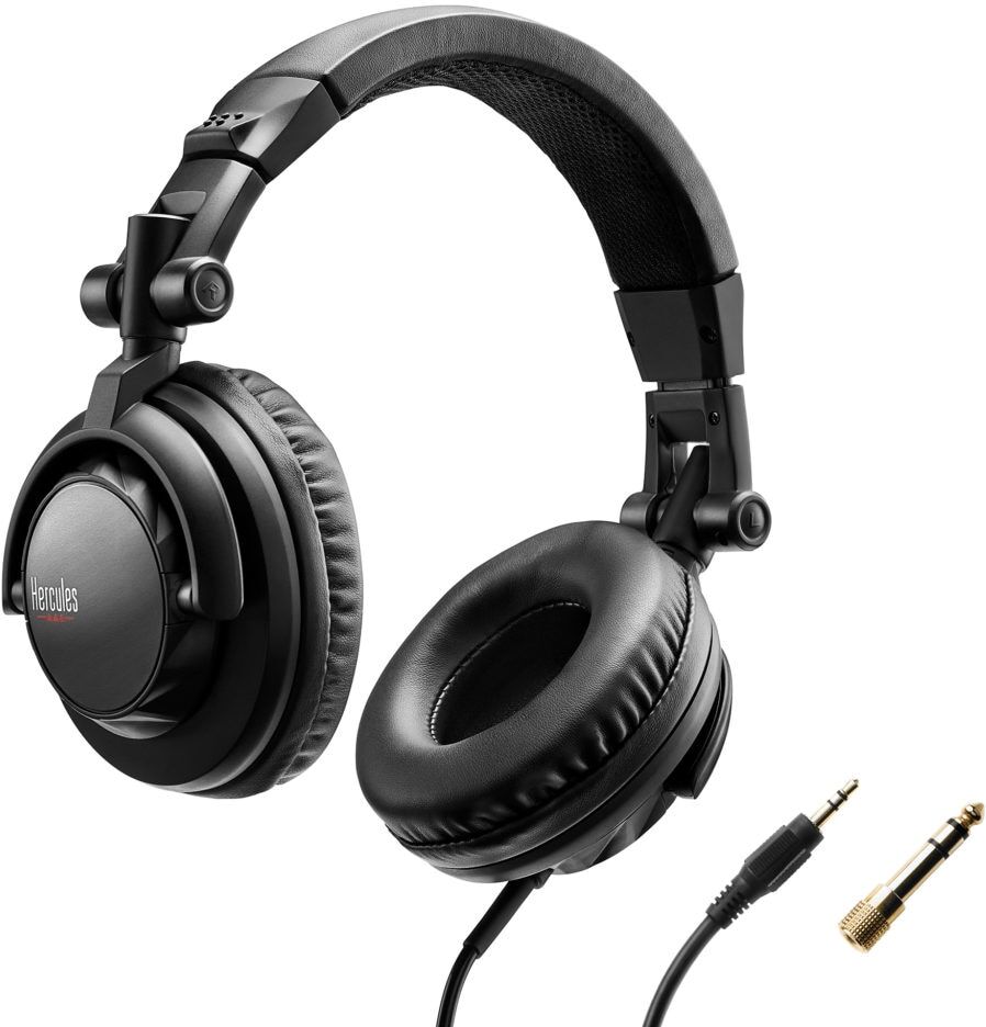 Hercules Kopfhörer "HDP DJ45", schwarz, Kopfhörer, Kopfhörer
