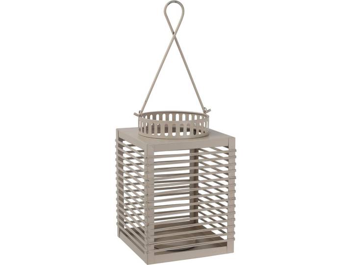 Home Styling Collection Laterne Metall mit dekorativem Griff, Grau, 20x33.5x20 cm, Dekoration, Laternen & Windlichter, Windlichter
