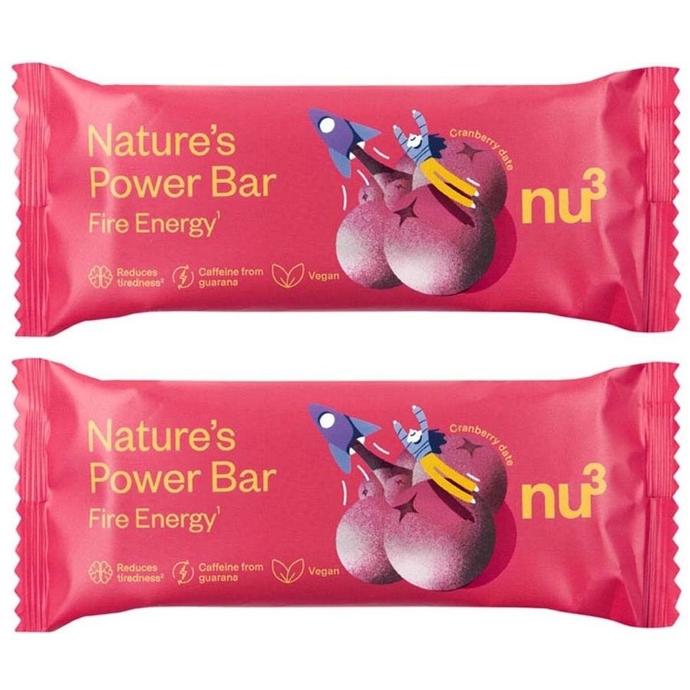 nu3 Nature's Power Bar Fire Energy x2 2x38 g