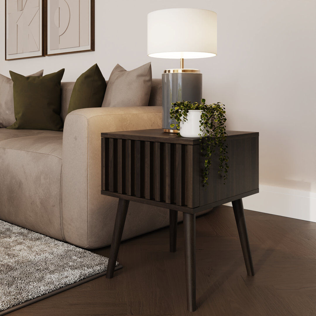 George Oliver Tonsina End Table Walnut 51.9cm H X 54cm W X 46.5cm D