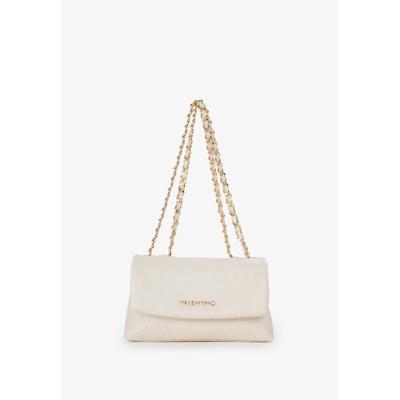 Umhängetasche VALENTINO BAGS "CRYSTELLE", Damen, Gr. B/H/T: 26cm x 16cm x 10cm, ecru, Lederimitat, Taschen Umhängetasche, Damen Schultertasche, Handtasche, Tragetasche im stylischem Look