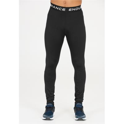 Trainingstights ENDURANCE "Power", Herren, Gr. S, US-Größen, schwarz, 90% Polyester, 10% Elasthan, unifarben, Hosen, mit flachen Nähten und Quick Dry-Funktion