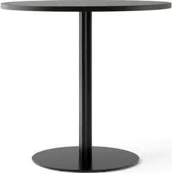 Harbour Column Tisch 80 cm schwarz mit linoleumbeschichteter Tischplatte
