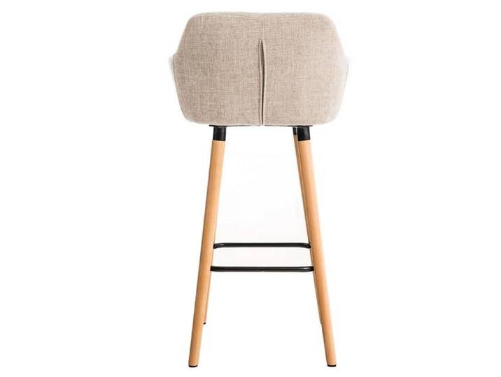 Lot de 2 Tabourets de bar - HOMBUY - Beige - Accoudoirs - Tissu - Ethnique - Ailleurs