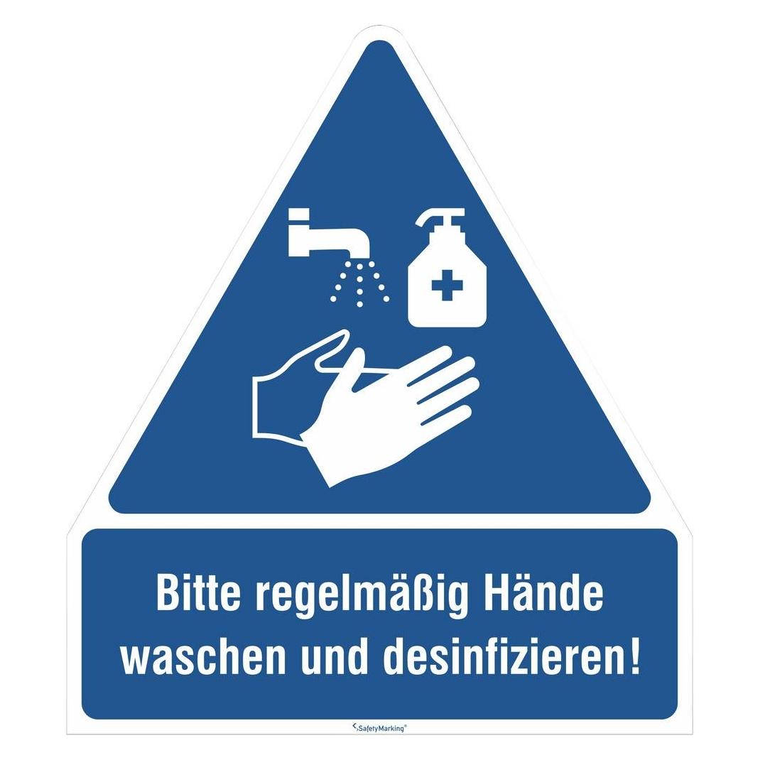Wolk Gebotsschild Hygiene und Abstand Folie selbstklebend 1 St. (21.1450)