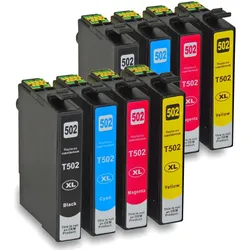 Kompatibel 8er Set Epson Fernglas, T02W6, 502XL, C13T02W64010 Druckerpatronen Tinte von D&C