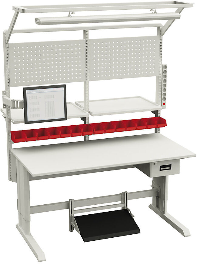 Arbeitstisch CONCEPT, manuell höhenverstellbar, BxT 1500 x 750 mm Treston