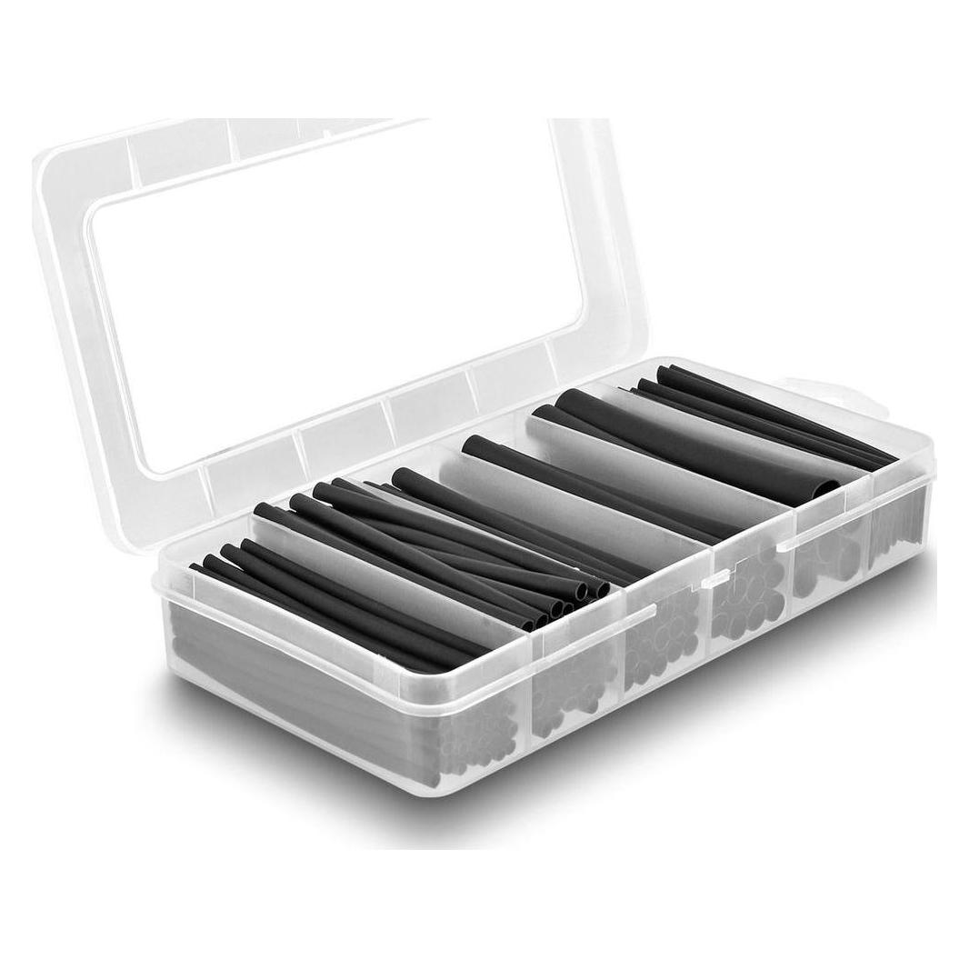 Delock Schrumpfschlauch Sortimentsbox, schwarz, 122-teilig (122x) (20910)