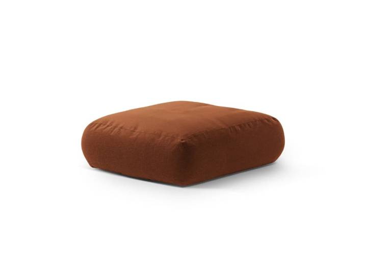 Pouf en tissu structurel brique
