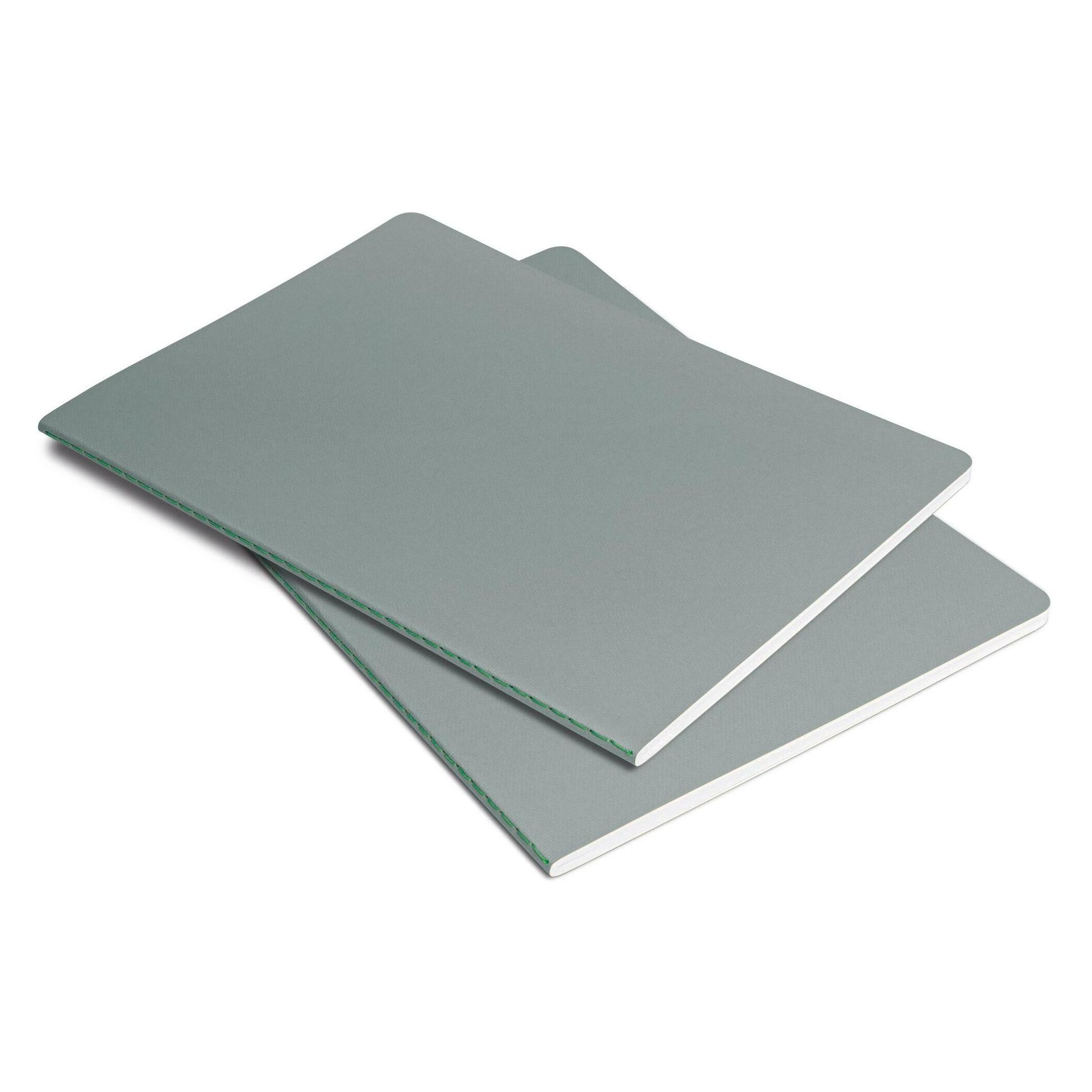 Sigel 2 Notizhefte Linescape DIN A5 liniert, hellgrau, neon-grün Softcover 68 Seiten (A5, Liniert, Weicher Einband) (LS301)