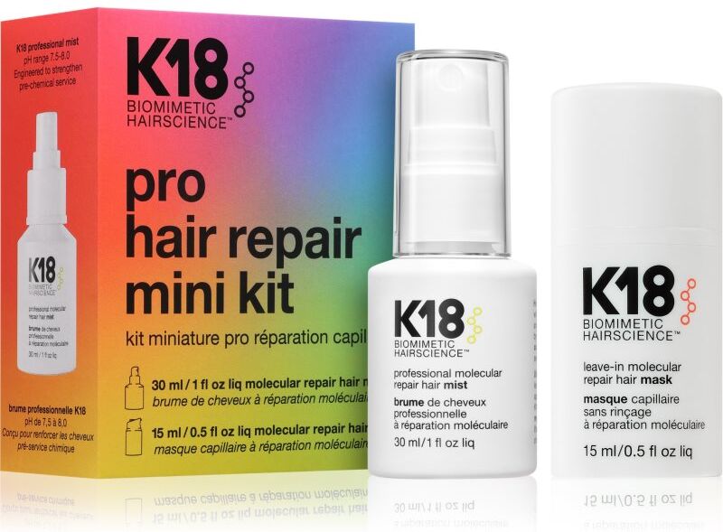 K18 Molecular Repair Mini Kit coffret cadeau pour cheveux abîmés 2 pcs