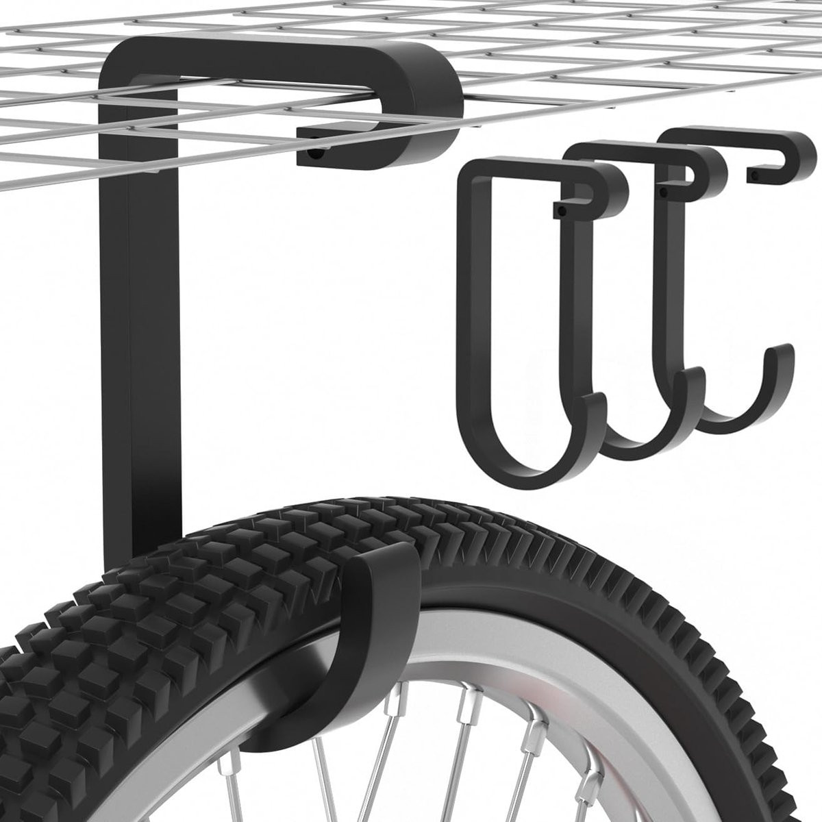 4x Zware Garagehaken voor Plafond en Wand voor Fietsen, Gereedschap en Opslag