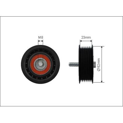 CAFFARO Umlenk-/Führungsrolle, Keilrippenriemen 500164 für Mercedes