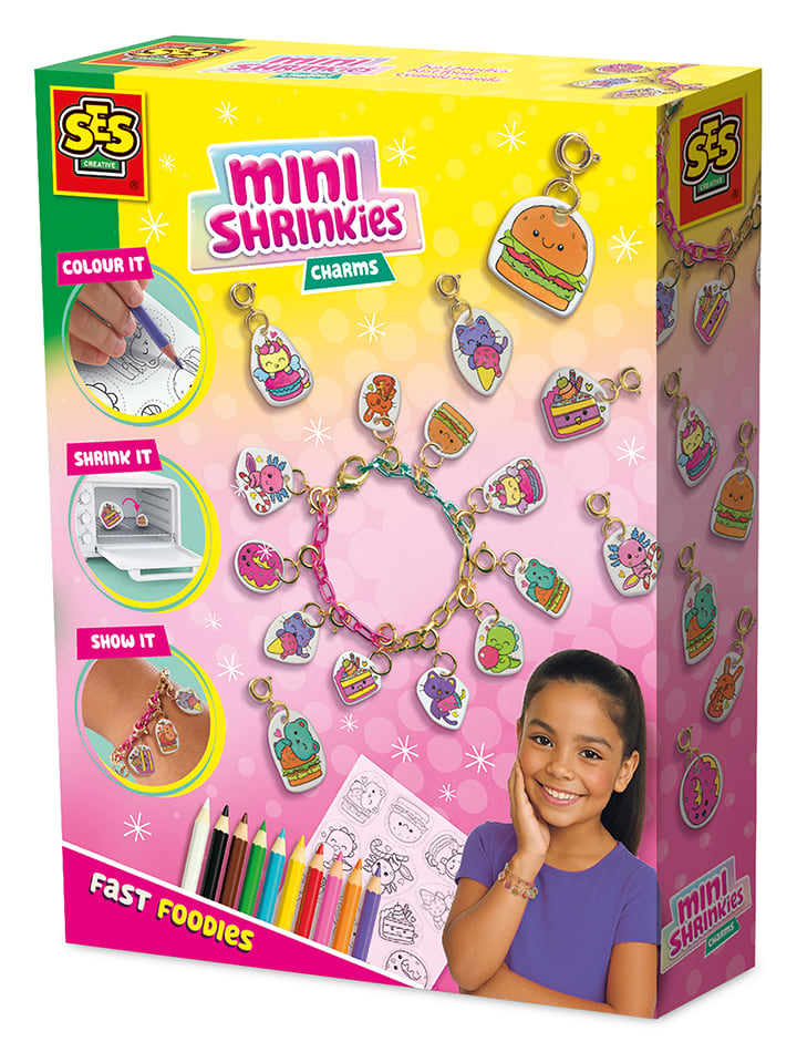 SES Bastelset "Mini Shrinkies - Charms Fast Foodies" - ab 5 Jahren - onesize