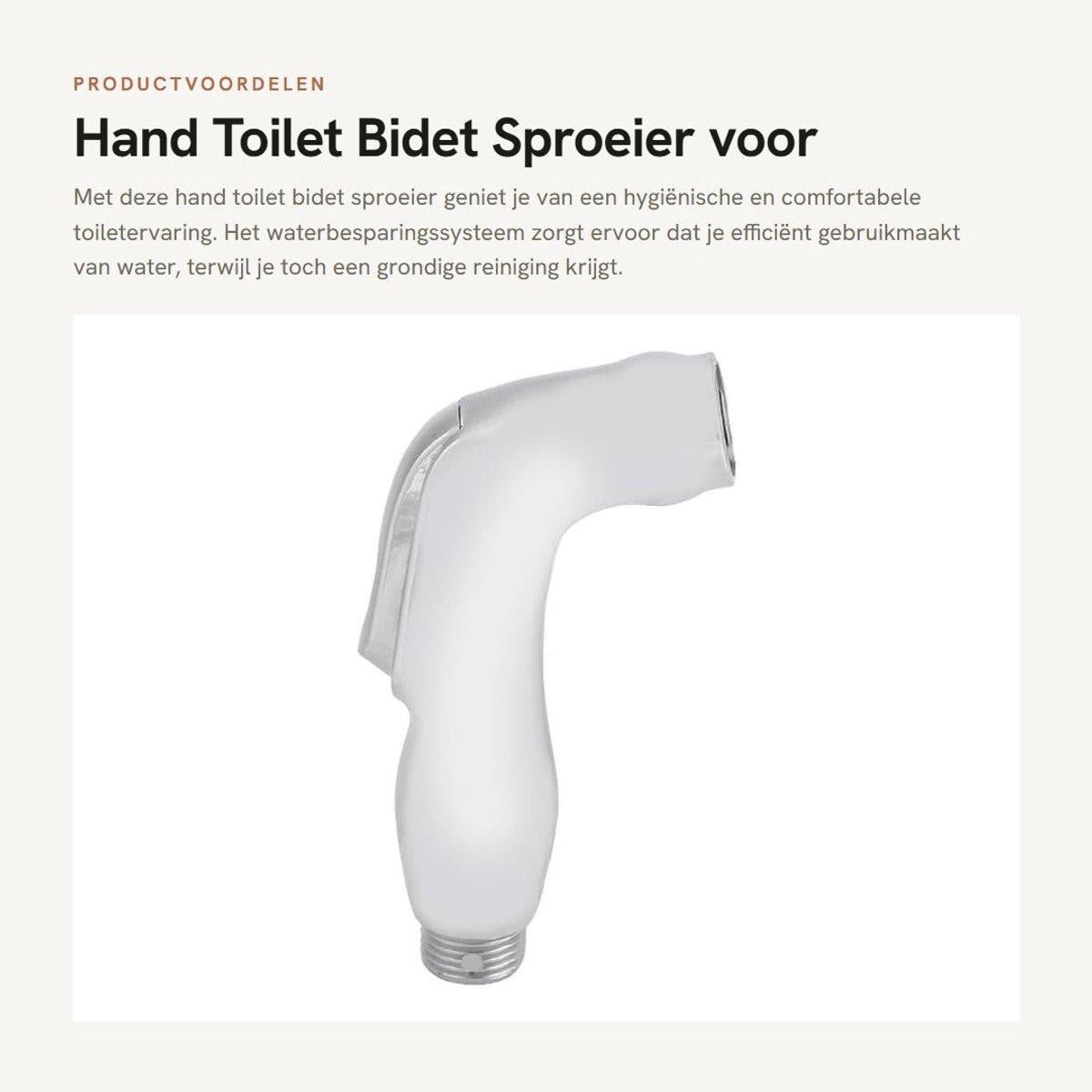 Chroomkleurige handdouche voor badkamer en toilet, moderne waterbesparende handdouche van ABS-kunststof in zilverkleur