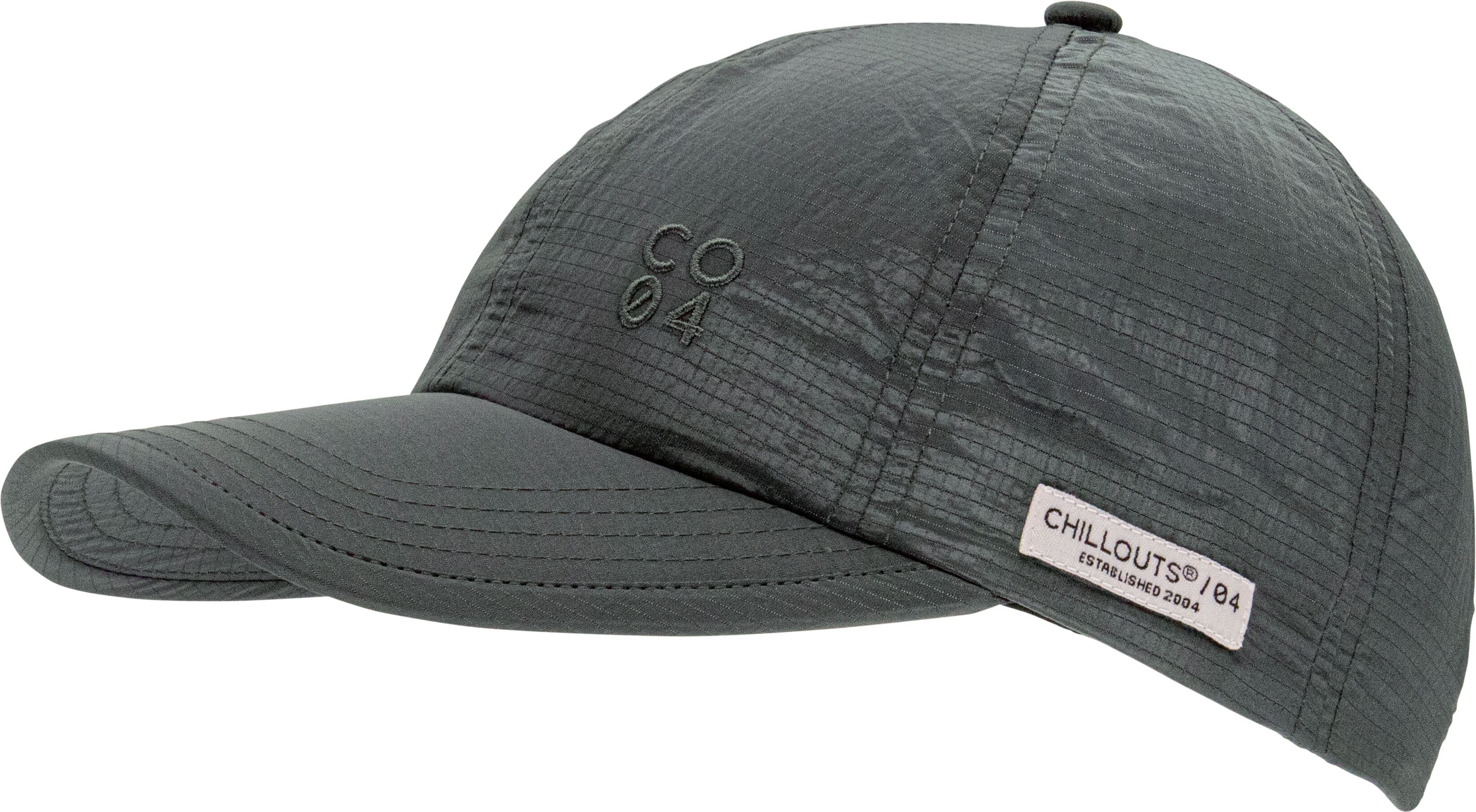Baseball Cap CHILLOUTS "Patras Hat", grau, Kunstfaser, unifarben, Caps Baseball Cap, aus atmungsaktivem Material mit verstellbarem Verschluss grau Einheitsgröße
