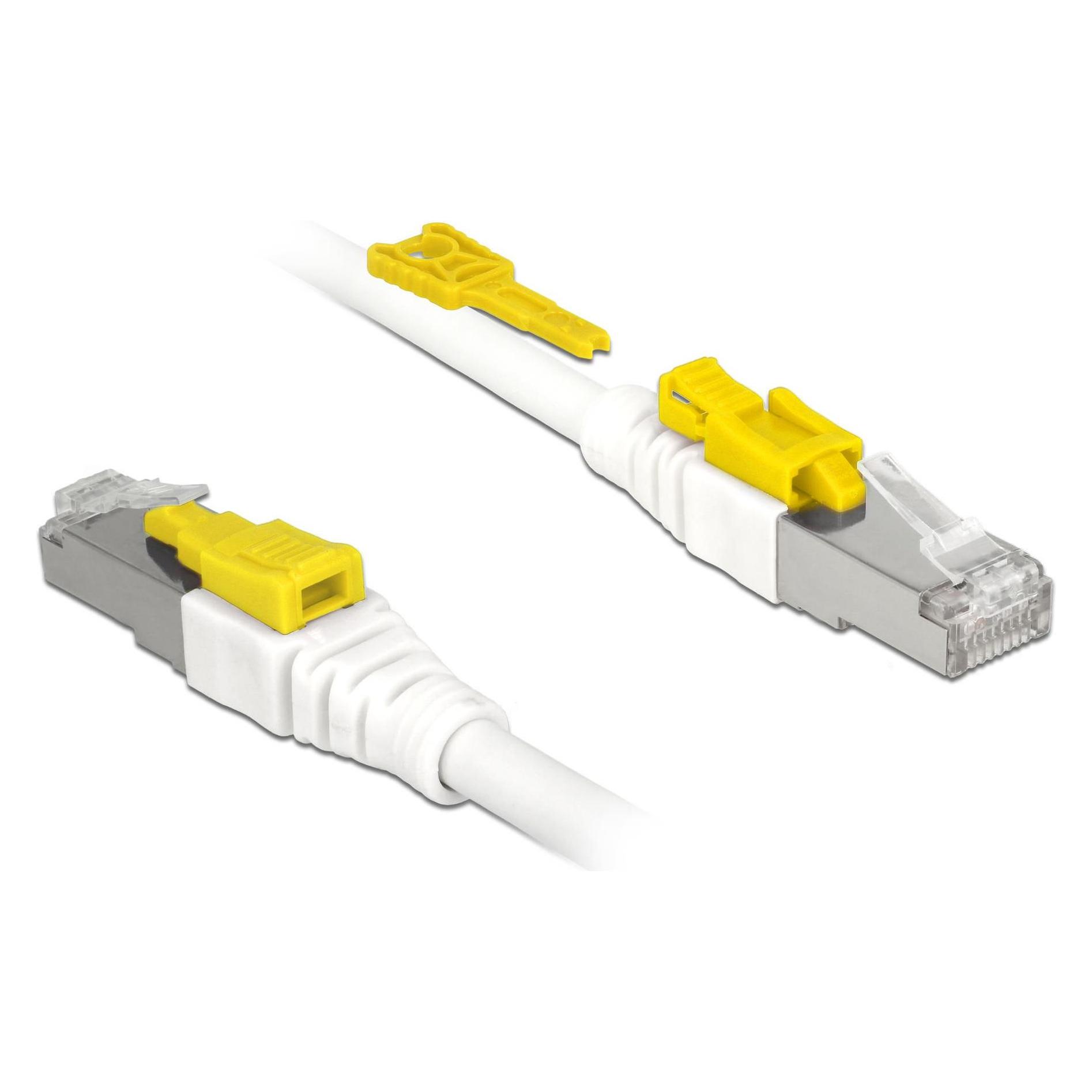 Delock Patchkabel: S/STP, 3m, weiss (S/FTP, CAT6a, 3 m) (85333)