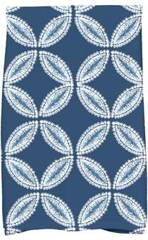 E by Design Tidepool Geometric Print Hand Towel