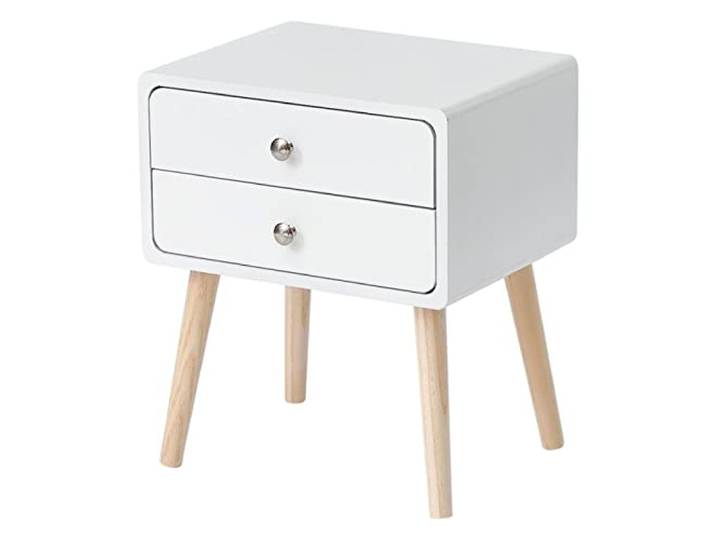 YCCHAH Bett mit Stauraum Nachttisch mit Zwei Schubladen, minimalistischer Zeitschriftenschrank, Aufbewahrung, Organizer, Schlafzimmer, Schließfach, Wohnzimmer, Sofa, Beistelltisch Desktop(D)