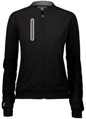 Holloway 229743 Women's Weld Jacket in Black size Medium   Polyester/Spandex Blend