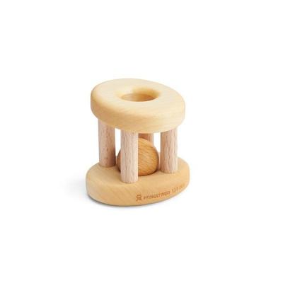 Pfingstweid - Greifling Rolli aus Ahorn & Buche naturfarben mit einer beweglichen Kugel aus Buche, Holz