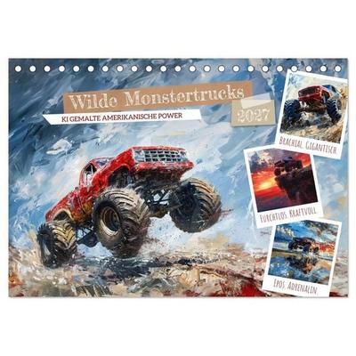 Wilde Monstertrucks (Tischkalender 2027 DIN A5 quer), CALVENDO Monatskalender