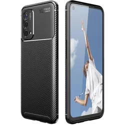 Screenguard OnePlus Nord N200 5G Hülle Carbon Design TPU Case (OnePlus Nord N200 5G), Smartphone Hülle, Schwarz