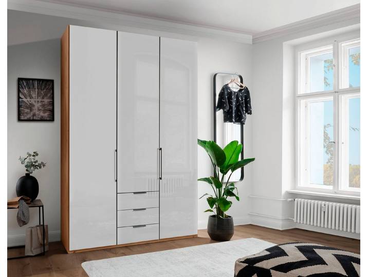 WIEMANN Kleiderschrank Monaco mit Glasfront sowie hochwertigen Beschlägen inkl. Dämpfung