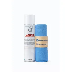 BADfabrik24 Sanit BrennerReiniger chlorfrei, 500 ml + Mikrofasertuch