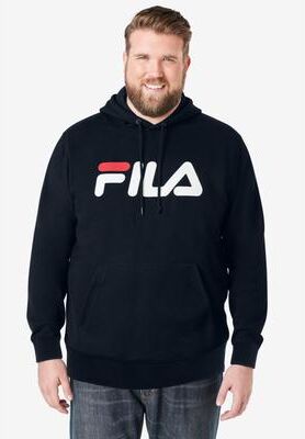 Men's Big & Tall FILA® Logo Hoodie by FILA in Black (Size 2XL)