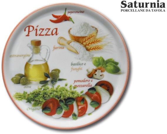 Saturnia Piatto pizza 33 cm Pizza Foods Rosso