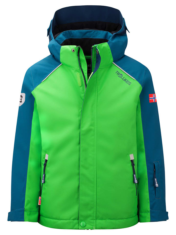 Trollkids Ski-/ Snowboardjacke "Holmenkollen Pro" in Grün - 98