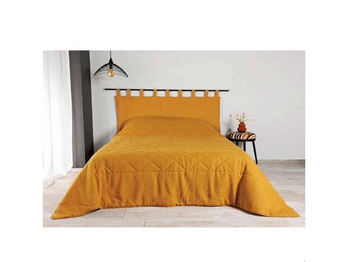 Tête de lit à pattes en 100% lin Cuivre 160x70 cm