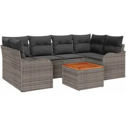 vidaXL Garten-Sofa-Set 7 pcs Grau