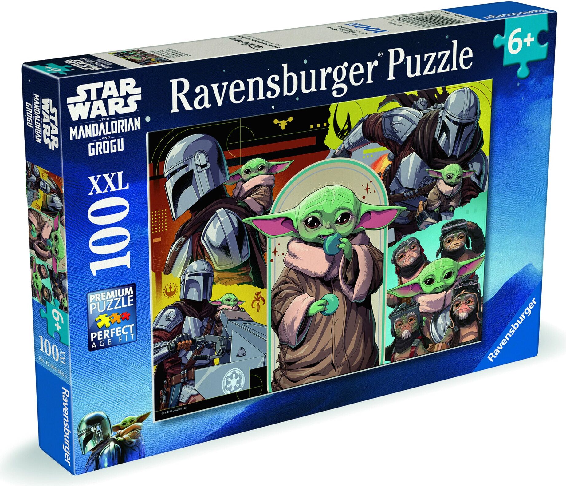 Ravensburger Star Wars The Mandalorian and Grogu 100-Piece XXL Jigsaw Puzzle for Kids, 49 x 36 cm