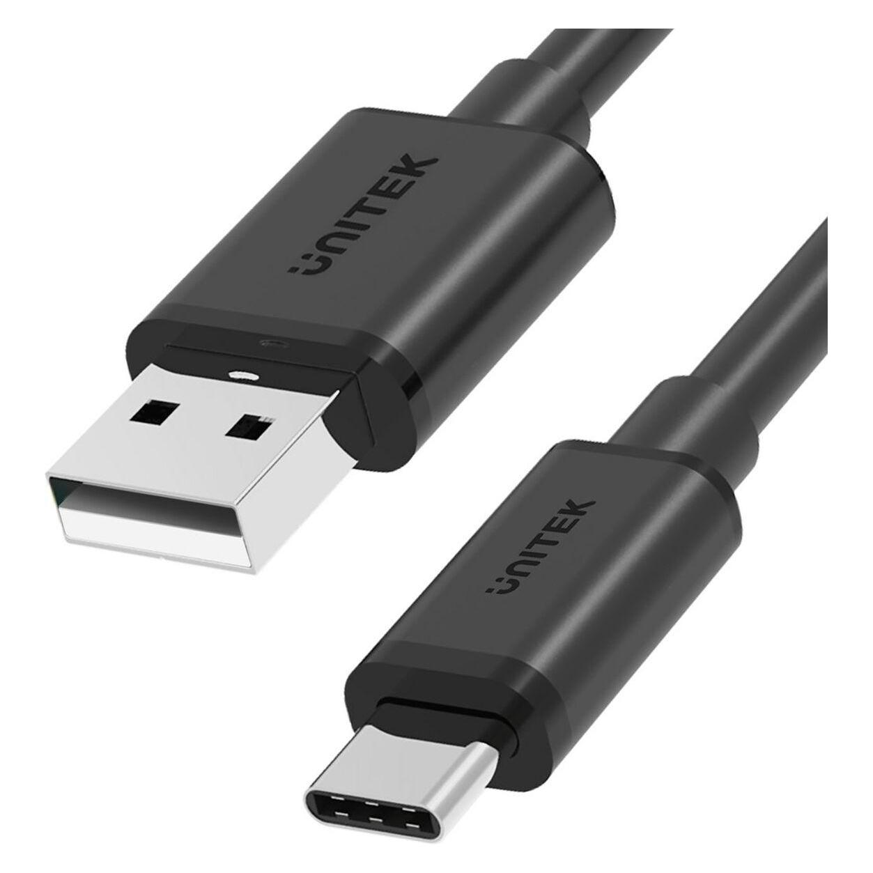 Unitek CABLE USB-A - USB-C (0.50 m, USB 2.0, 9 W) (Y-C481BK)