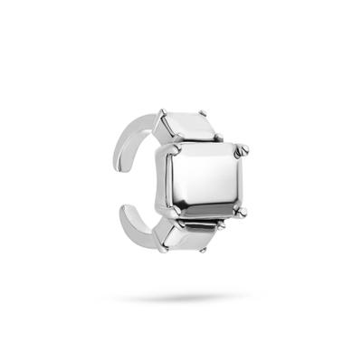 Ohrklemme LIEBESKIND BERLIN "Steel Diamond, Earcuff", silber (edelstahlfarben), Ohrringe, Damen, Edelstahl