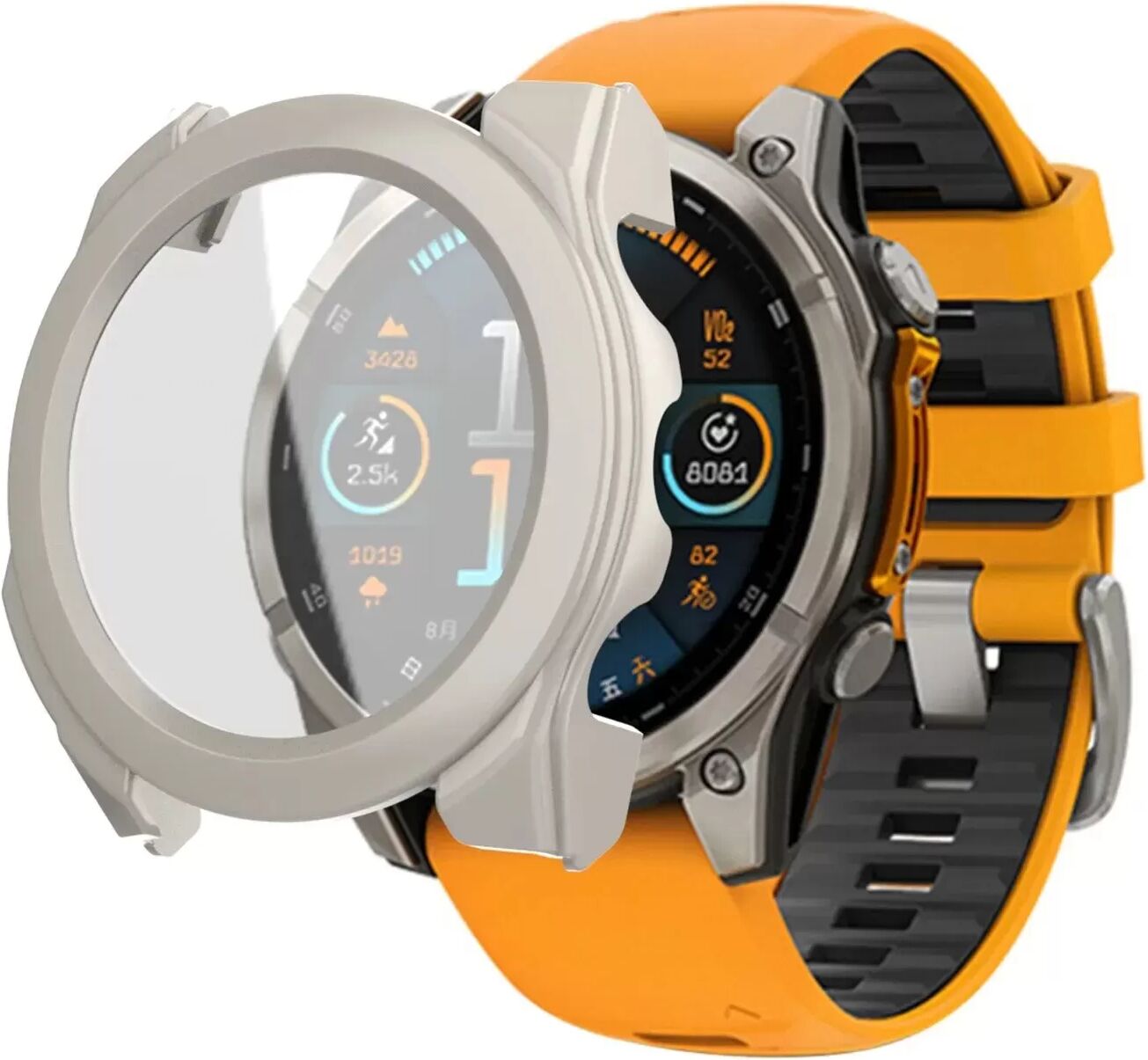 INF Weißes Schutzgehäuse für Garmin Fenix 8 51 MM
