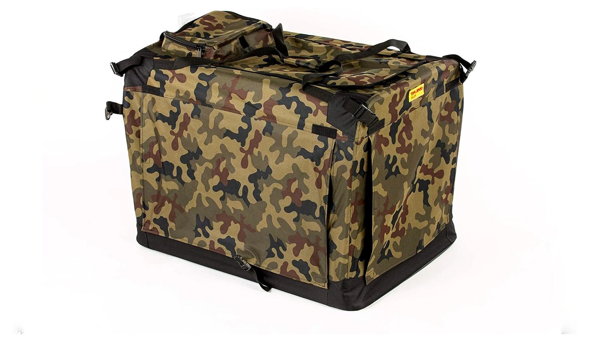 Hundetransportbox 102 * 69 * 80 cm 3XL, Hundetasche, Autobox, Faltbare Transportbox, Camouflage