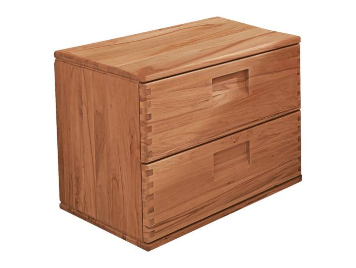 Escando Natürlich Sc Nachtschrank, Kernbuche, Holz, Kernbuche, massiv, 2 Schublade(n) Schubladen, 55.4x47.8x39.5 cm, Pefc, Goldenes M, Made in Germany, Dgm, Holzmöbel, Holztische, Nachttische Holz