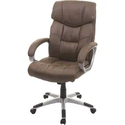 Bürostuhl MCW-A71, Chefsessel Drehstuhl Schreibtischstuhl, Stoff/Textil, MVG ~ Wildleder-Optik braun