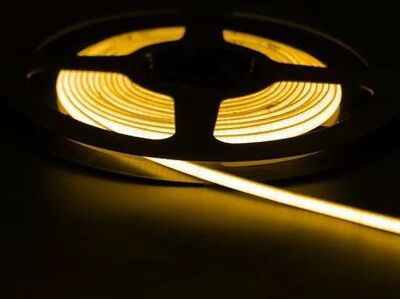 Inspired Finds LumiFlex 12V COB LED Strip Lights Ultra Slim 2.7mm High Brightness Multi Color Tape For Room & Decorative Lighting yellow 5m 12v