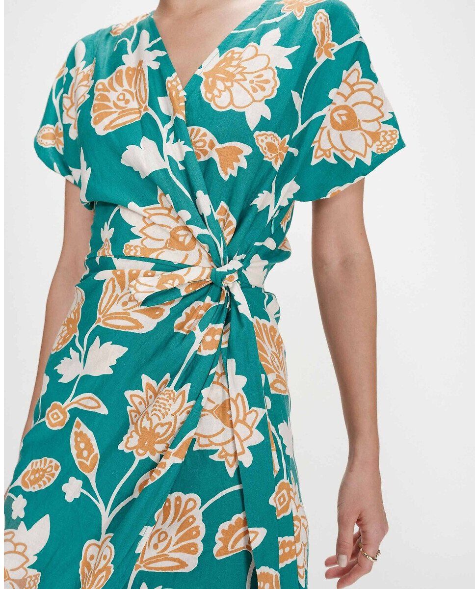 GRACE & MILA Robe courte portefeuille imprimée VELORA