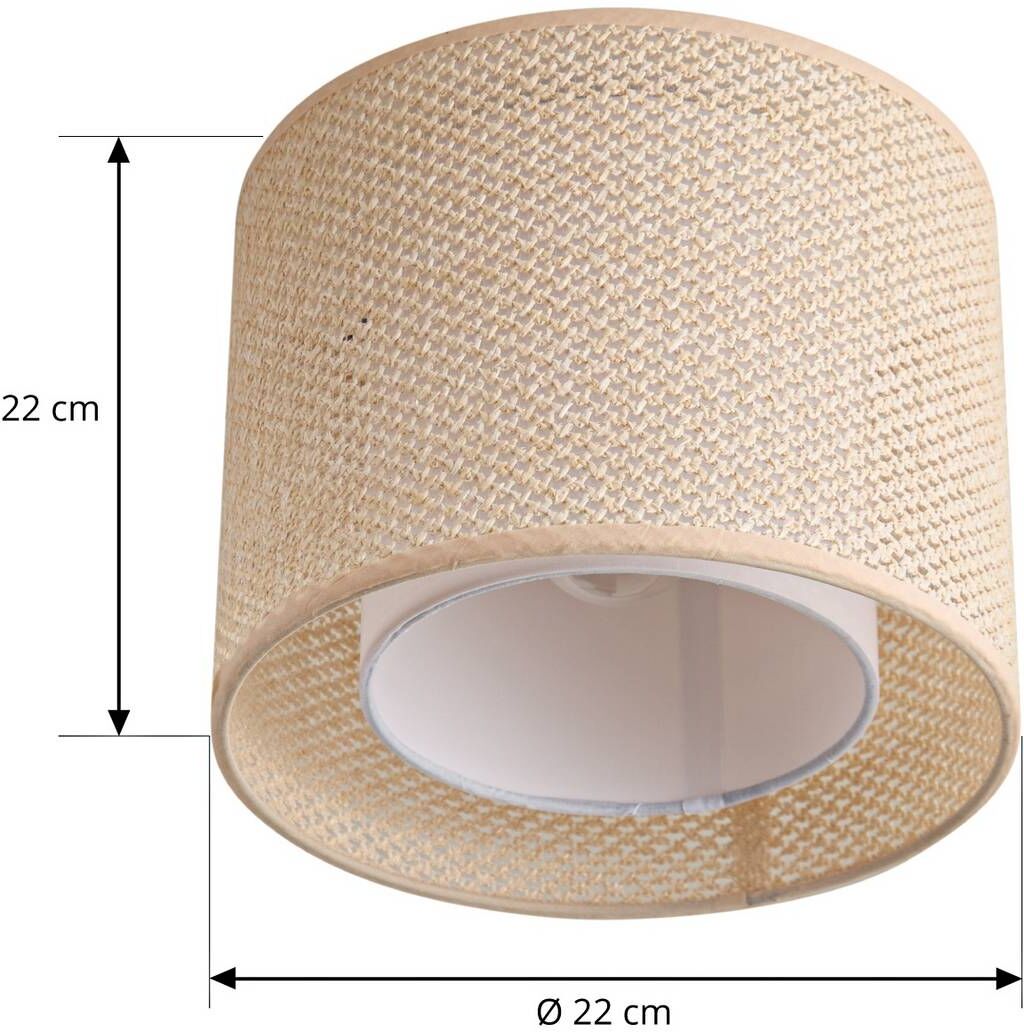 Ceiling Light Soula Lindby, dimmable, Cream / amber, Living / Dining Room, Plastic, Country House / Rustic, Ceiling Light
